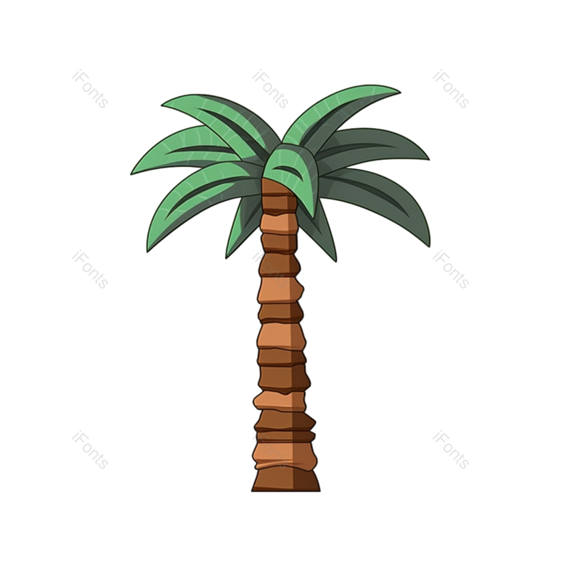 元素图片,手绘风元素,椰子树PNG,植物免抠素材